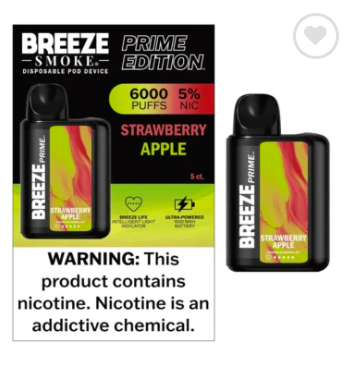 Breeze Prime Disposable Vape Strawberry Apple