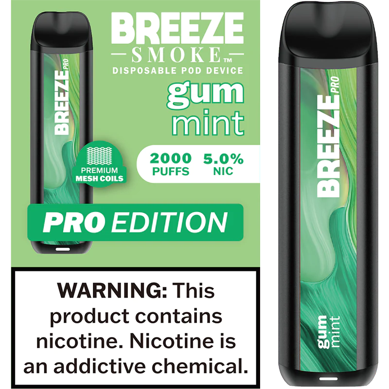 Breeze spearmint Pro Disposable Vape - 10 Pack Hakeem & Mario Inc Breeze spearmint Pro Disposable Vape - 10 Pack Hakeem & Mario Inc