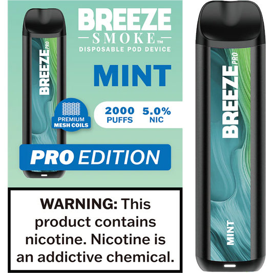 Breeze Mint Pro Disposable Vape - 10 Pack