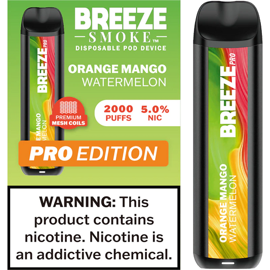 Breeze Orange Mgo Watermelon Pro Vape-10 Pack