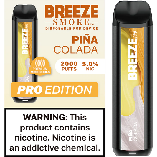 Breeze Pineapple coconut Pro Disposable Vape - 10 Pack