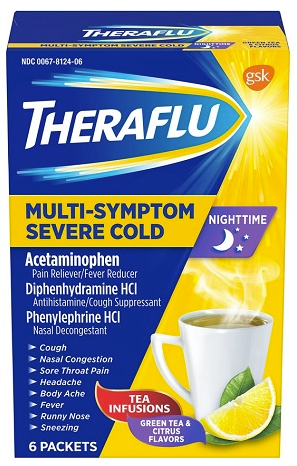 THERAFLU NIGHTTIME MULTI SYMPTOM SEVERE COLD 6CT