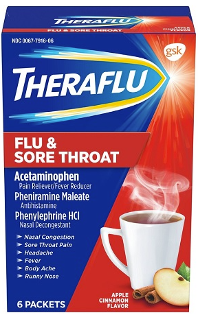 THERAFLU MULTI SYMPTOM SEVERE COLD YELLOW 6CT