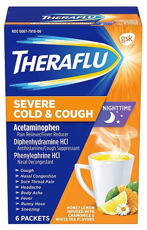 THERAFLU NIGHTTIME SEVERE COLD&COUGH 6CT
