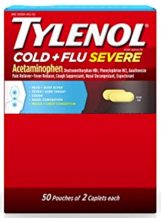 TYLENOL COLD & FLU SEVERE -50PK