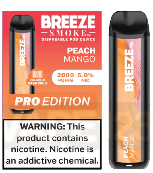 Breeze Peach Mango Breeze Pro Disposable Vape - 10 Pack