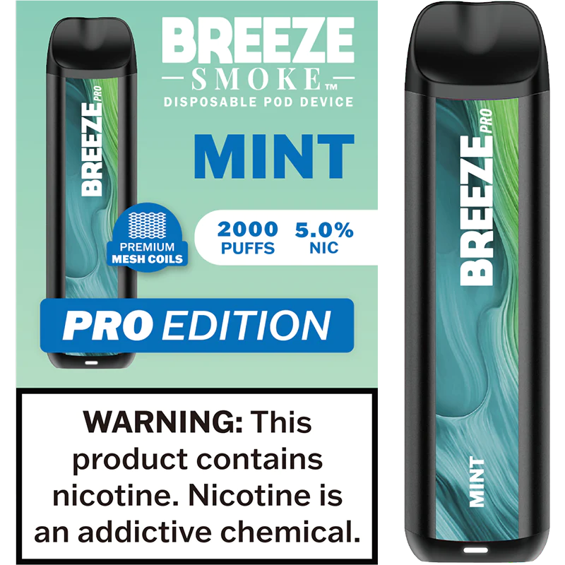 Breeze Mint Pro Disposable Vape - 10 Pack