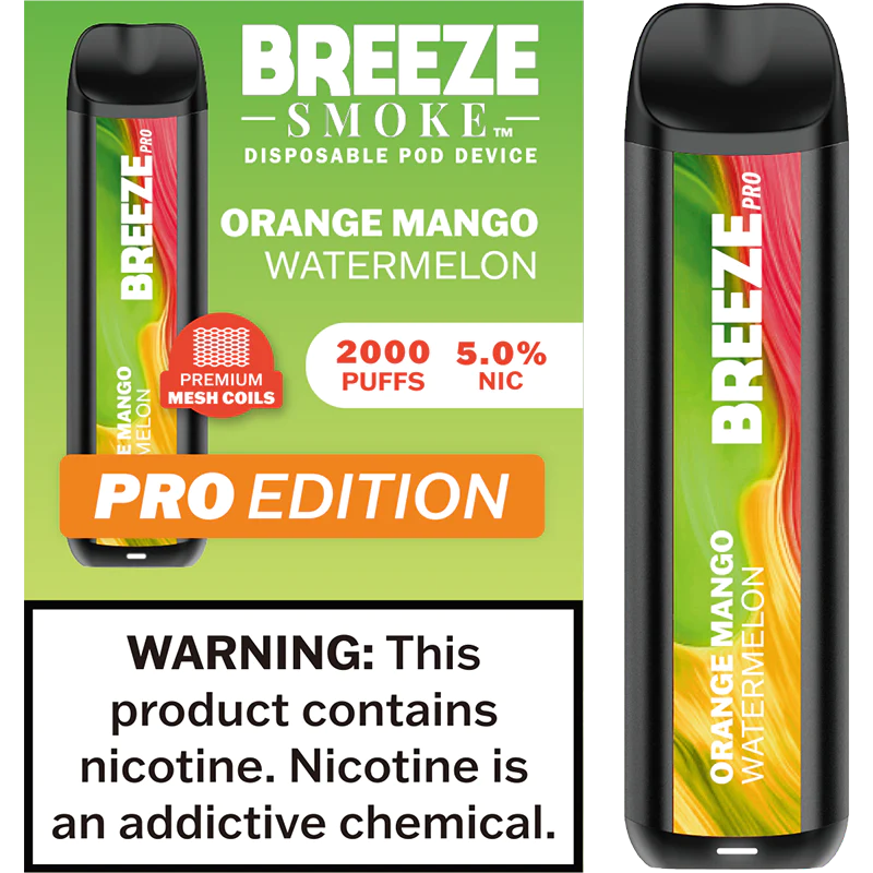 Breeze Orange Mgo Watermelon Pro Vape-10 Pack