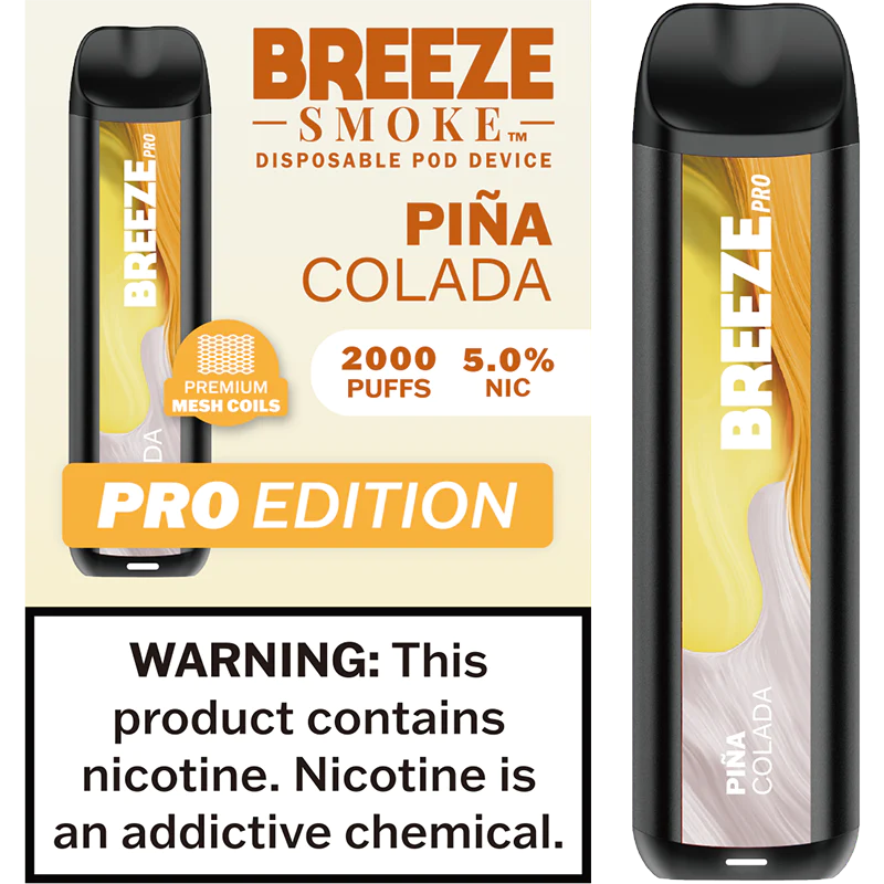 Breeze Pineapple coconut Pro Disposable Vape - 10 Pack